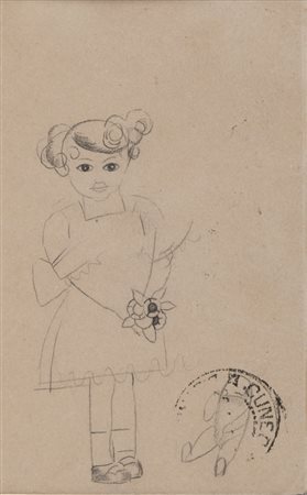 MARCELLO NIZZOLI (Boretto 1887 - Camogli 1969) Papà perchè?, 1918 ca. Bimba...