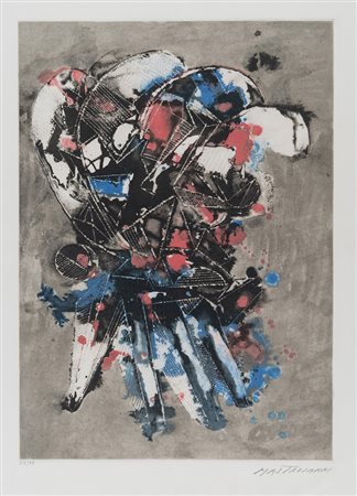 UMBERTO MASTROIANNI (Fontana Liri 1910 - Roma 1996) Senza titolo Acquatinta e...