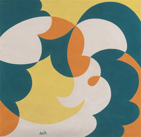 GIACOMO BALLA (Torino 1871 - Roma 1958) Senza titolo Tempera su tela, ex....