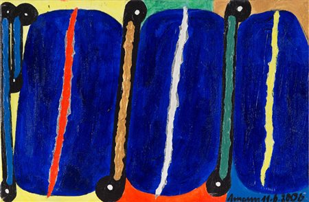 HERMANN AMANN (Bad Bellingen 1934) Dans la Nuit Bleu, 2006 Olio su tela, cm....