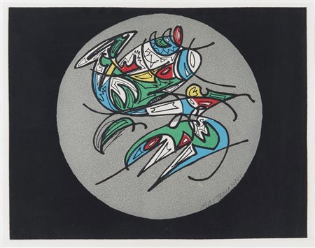 UMBERTO MASTROIANNI (Fontana Liri 1910 - Roma 1996) Senza titolo Litografia a...