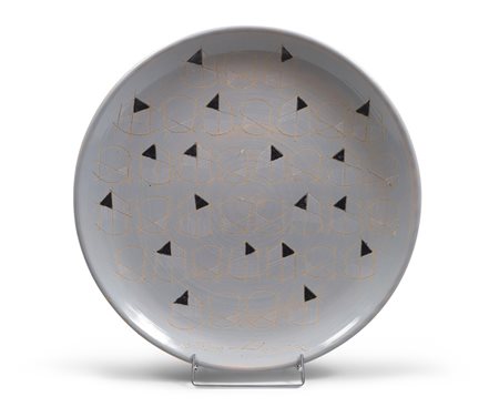 CERAMISTA ITALIANO XX SECOLO Triangoli neri, 2002 Ceramica policroma...
