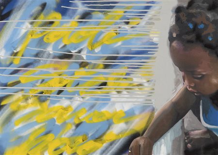 LEONARDO MONTEMANNI (Asmara, Eritrea 1971) Parole, 2007 Spray su tela, cm. 50...