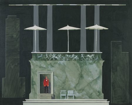 CARLOS GRIPPO (Durazno, Uruguay 1946) Cenacolo I, 2003 Olio su tela, cm. 80 x...