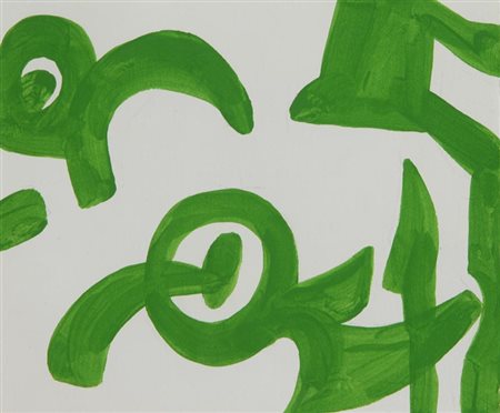 Carla Accardi (Trapani 1924 Roma 2014) Verde, 2007, Tempera su carta, cm....