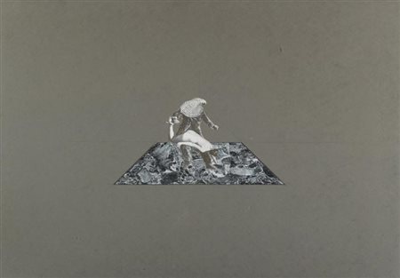 Vettor Pisani (Ischia 1934 Roma 2011) Max Ernst, 1976, Collage su cartoncino,...