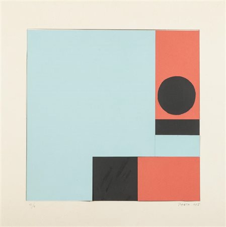 Ideo Pantaleoni (Legnago, Vr 1904 1993) Senza titolo, 1955, Collage su...