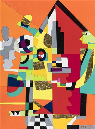 Ugo Nespolo (Mosso Santa Maria (Bi) 1941) Guerre intimiste, Acrilici su legno...