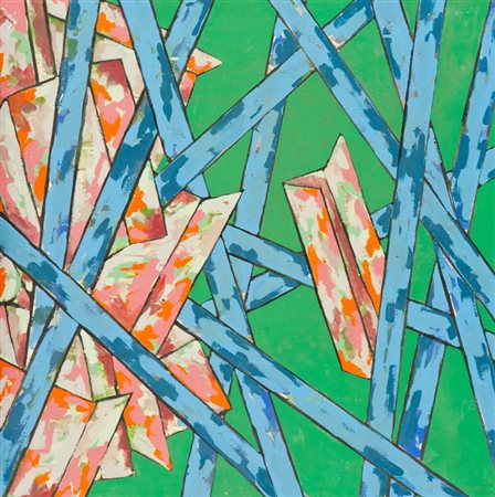 Franco Bovani (Pistoia 1949 Pistoia 1988) Mappe cadenti, 1976, Olio su tela,...