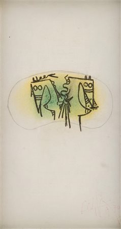 Wilfred Lam (Sagua la Grande 1902 Parigi 1982) Senza titolo, 1970, Tecnica...