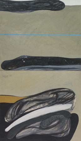 Concetto Pozzati (Vò di Padova 1935) 2° Dittico Figurale, 1961, Olio su tela...