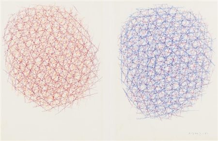 Piero Dorazio (Roma 1927 2005) Senza titolo, 1961, Pastelli su cartoncino...