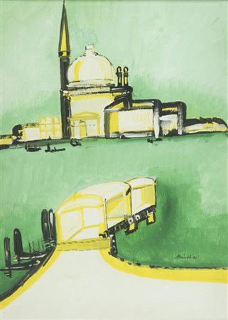 Remo Brindisi (Roma 1918 Lido di Spina (Fe) 1996) Venezia, 1969, Tempera su...