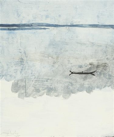 Carlo Mattioli (Modena 1911 Parma 1994) Il Po, 1975, Tempera e tecnica mista...