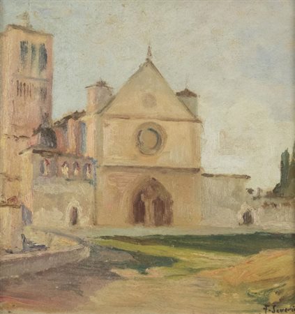 Federigo Severini (Pisa 1888 1962) Assisi - Basilica di San Francesco, 1954,...