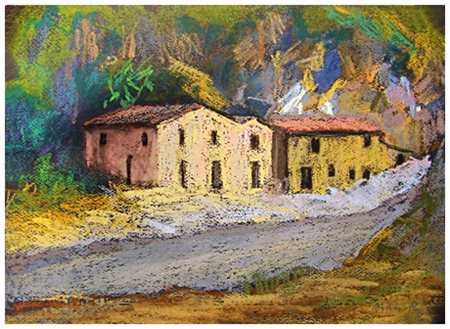 PIERO BERNARDINI Pisa 1922 – Pisa 2012 Marina 1980 Olio su tela 70 x 50....