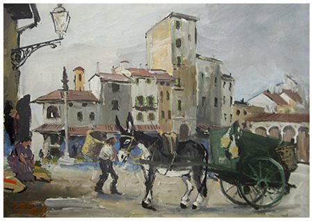 GINO PAOLO GORI Firenze 1911 – Firenze 1991 Firenze, vecchio mercato 1975...