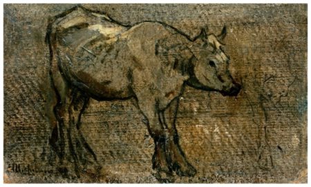 LUIGI MICHELACCI Meldola 1879 – Firenze 1959 Senza titolo Olio su cartone...