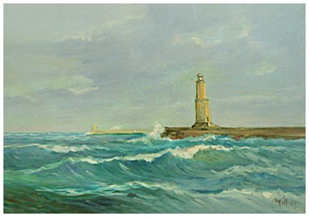 MILLUS (Mauro Illusi) Livorno 1925 – Livorno 1992 Senza titolo Olio su tavola...