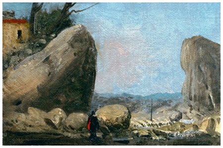 PIETRO ANNIGONI Milano 1910 – Firenze 1988 In cammino anni ‘70 Olio e tempera...