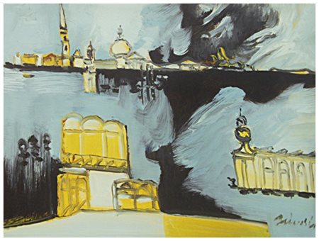 REMO BRINDISI Roma 1918 – Milano 1996 Senza titolo 1987 Olio su tela 30 x 40....