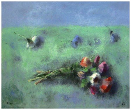 FERNANDO TROSO Lecce 1910 – Roma 1990 Senza titolo (Fiori) 1966 Olio su...