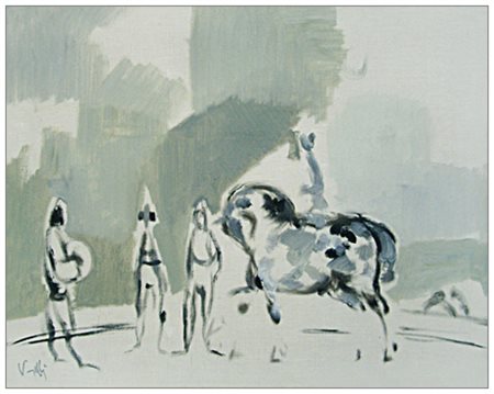 ANTONIO VANGELLI Roma 1917 – Roma 2004 Senza titolo (Circo) 1958 Olio su tela...