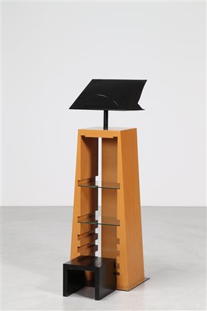 MILLET STÉPHANE Mobiletto in legno metallo laccato e ripiani in vetro, per...