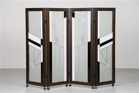 POLIARTE, VERONA Paravento in legno e vetro piombato, produzione Poliarte...