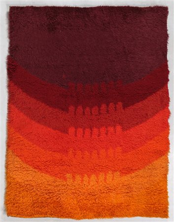 MANIFATTURA ITALIANA Tappeto anni 60/70 . -. Cm 130,00 x 185,00.