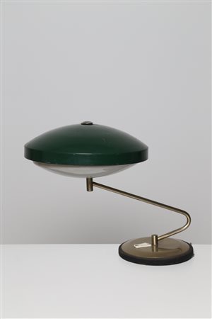 MANIFATTURA ITALIANA Lampada da tavolo con base in ghisa, metallo laccato...