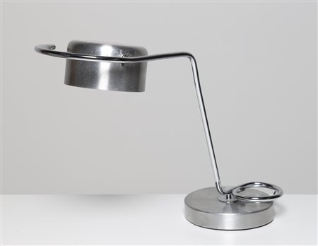 TORLASCO OSCAR Lampada da tavolo in metallo cromato, per Lumi Milano, anni...