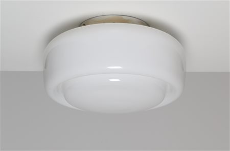 MANIFATTURA ITALIANA Lampada da soffitto in alluminio laccato e vetro...