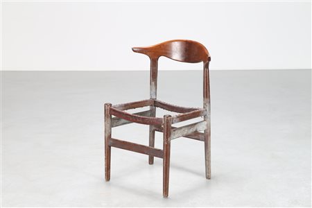 WEGNER HANS J. Attrib. Sedia in legno, anni 50. -. Cm 59,00 x 80,00 x 50,00.