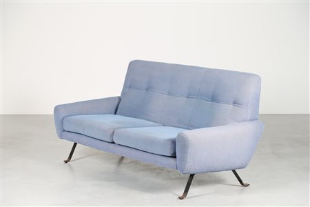 MANIFATTURA ITALIANA Divano in tessuto e metallo, anni 60. -. Cm 185,00 x...