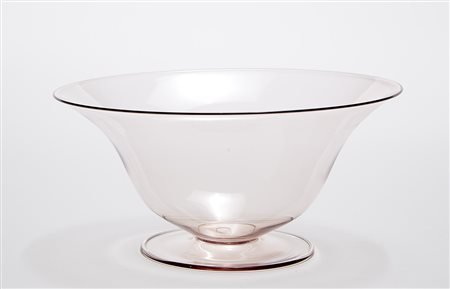 Manifattura di Murano Coppa in vetro trasparente ametista chiaro. Base...