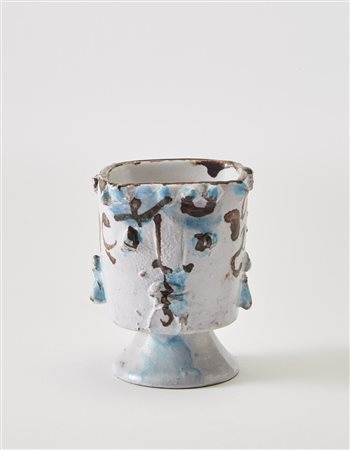 Emanuele Luzzati (Genova 1921 - 2007) Coppetta in ceramica smaltata in...