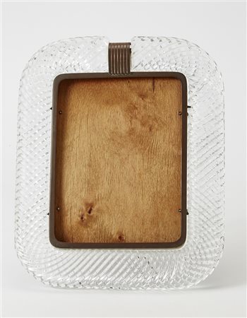 Barovier & Toso Cornice in vetro massello incolore lavorato a torciglione....