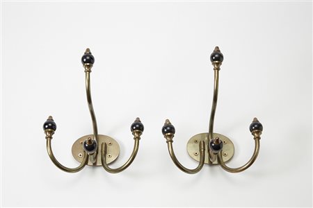 Luigi Caccia Dominioni (Milano 1913 - Milano 2016) Coppia di appendiabiti....