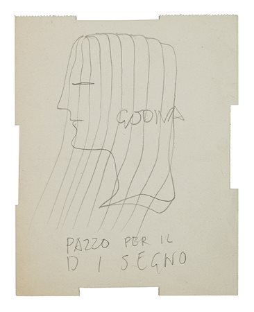 Gio Ponti (Milano 1891 - 1979) "Godiva, pazzo per il disegno". Matita su...