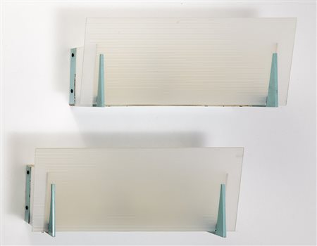 Pierre Paulin & Disderot (attribuito) Coppia di appliques in metallo...