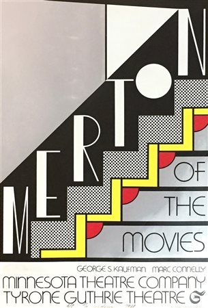 Lichtenstein Roy 71x51 litografia su carta del 1968 'merton of the movies' A/P