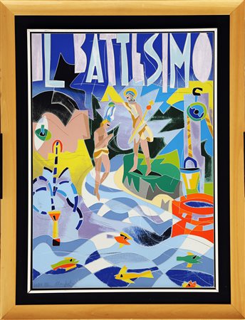 Ugo Nespolo Serigrafia con fustellatura e applicazioni 50x70 numero 10-10 MC...