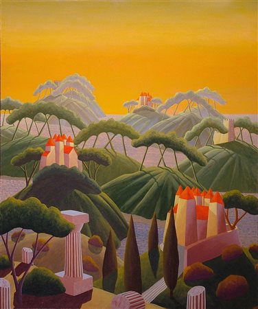 Luca Dall'Olio 120x100 olio su tela autentica dell'art su foto