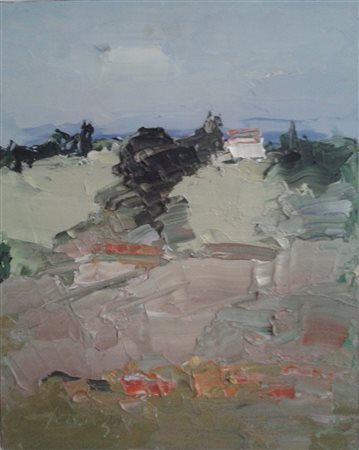 Sergio Scatizzi olio su tela 50x40 anni 2000 autentica dell'art. su foto