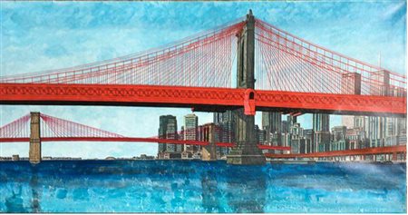 Caputo Tonino olio su tela 60x120 autentica dell'art. su foto