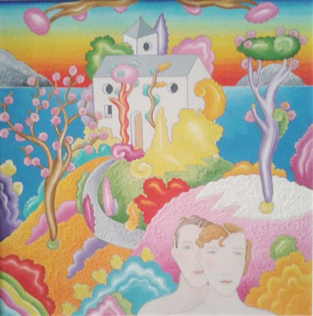 Luca Alinari Acrilico su tavola 40x40 autentica dell'art. su foto