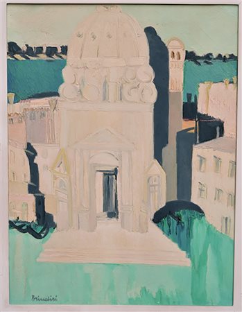 Remo Brindisi Olio su tela Venezia 80x60 primi 50' archivio generale 1892