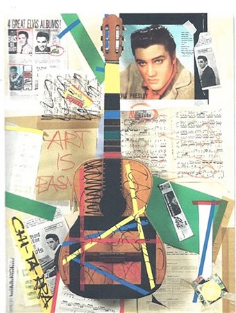 Giuseppe Chiari strumento e collage 81x108 x10 autentica dell' art. su foto