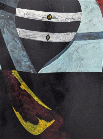 Gianni Dova Senza titolo Tecnica mista 92 x 70 autentica dell'art. su foto